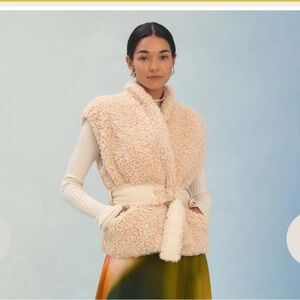 Marie Oliver Astrid Vest in Cream NWT Sz Small retailed for $368